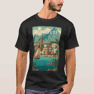 T-shirt Djibouti Illustration Voyage Art Vintage