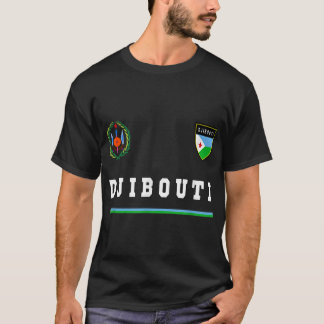 T-shirt Djibouti SportFootball Jersey Tee Drapeau Football