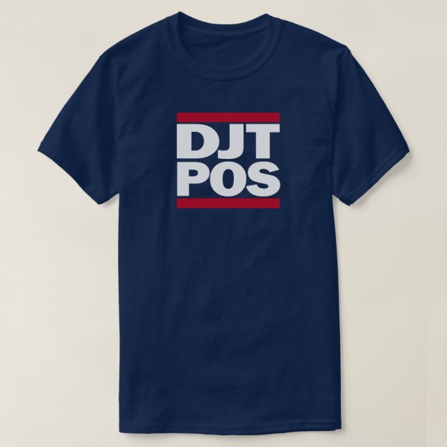 T-shirt DJT-POS_Blue Départ (Design devant)