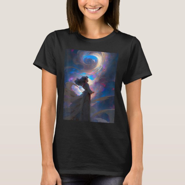 T-shirt DKH138 Sci fi Graphic  Bright Sky Wish (Devant)