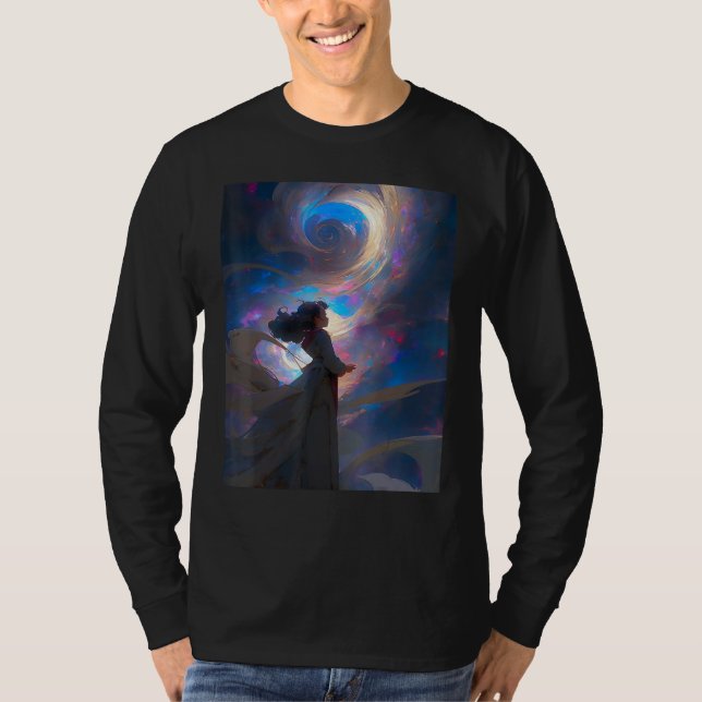 T-shirt DKH138 Sci fi Graphic  Bright Sky Wish (Devant)