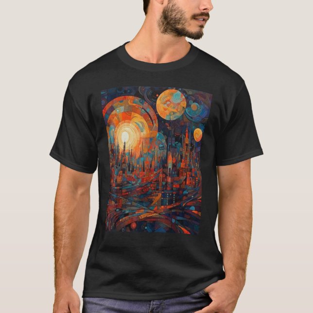 T-shirt DKH138 Sci fi Graphic  One for the Journey (Devant)