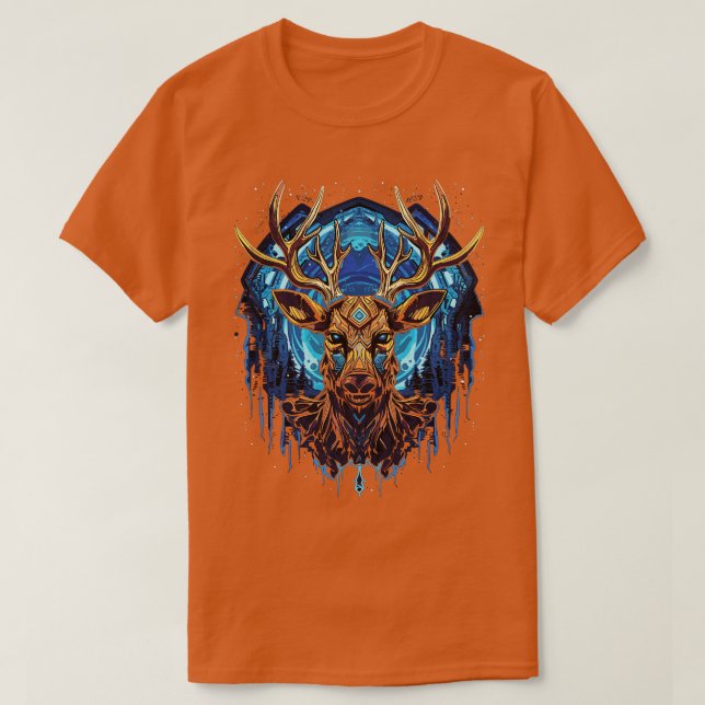 T-shirt DMT Art Psychedelic Reinder 1 (Design devant)