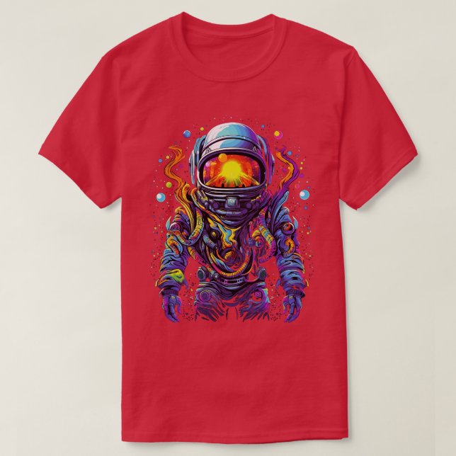 T-shirt DMT Art Psychedelic Spaceman 2 (Design devant)