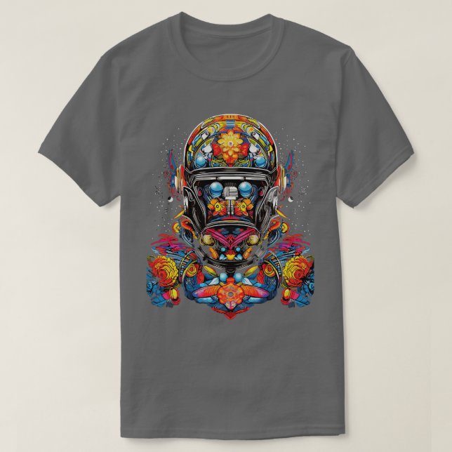 T-shirt DMT Art Psychedelic Spaceman 4 (Design devant)