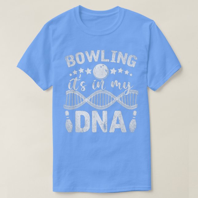 T-shirt Dna Bowling Joueur Gig Sport Équipe Bowling Alley  (Design devant)