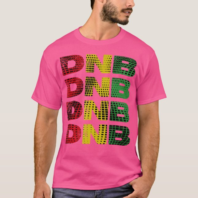 T-shirt Dnb Chemise Rouge Jaune Vert Tambour Abstrait N Ba (Devant)