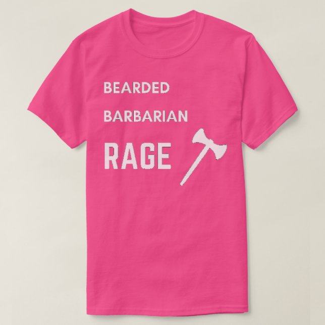 T-shirt DnD Texte blanc de la gamme barbare (Design devant)