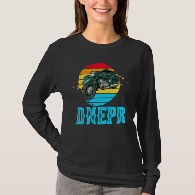 T-shirt Dnepr 650 Cc - Moto Soviétique Avec Sidecar (Devant)