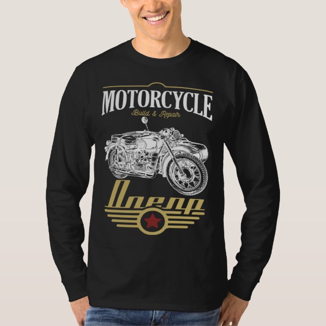 T-shirt Dnepr Motorcycle Offroad Motorcycle Rider (Devant)