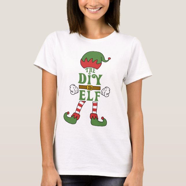 T-shirt do-it-yourself Elf Noël Famille Correspondances (Devant)