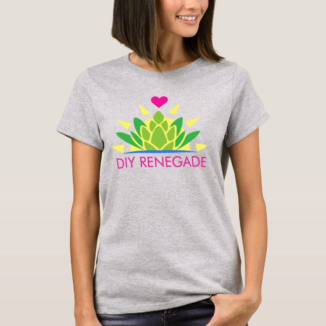 T-shirt do-it-yourself Renegade Happy Lotus Cracké Logo Te (Devant)