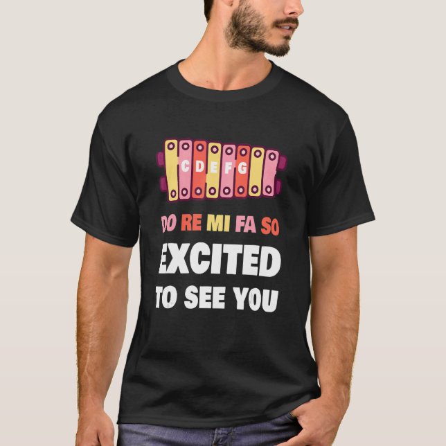 T-shirt Do Re Mi Fa Si Heureux De Vous Voir Professeur De  (Devant)