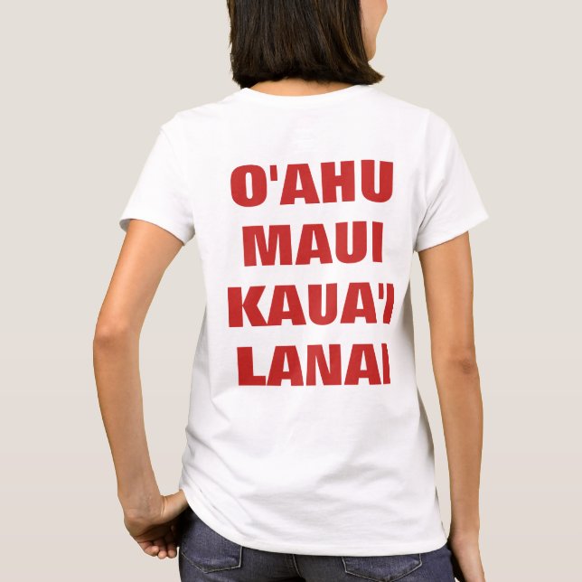 T-shirt d'Oahu Maui Kauai Lanai (Dos)