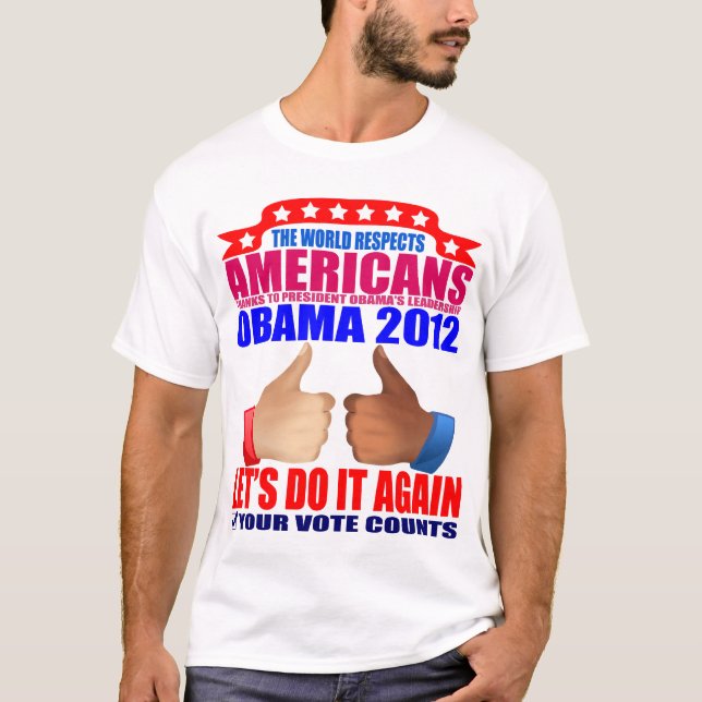 T-shirt d'Obama : 2012 Obama - respect (Devant)