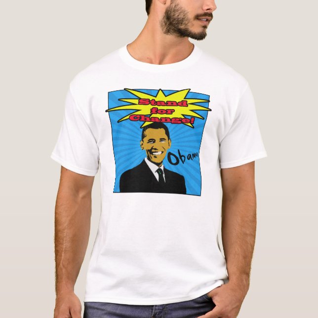 T-shirt d'Obama d'art de bruit (Devant)