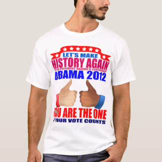 T-shirt d'Obama : Obama 2012 - faites l'histoire +
