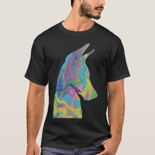 T-shirt Doberman à couler en plastique d'art fluide