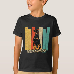 T-shirt Doberman à oreilles naturelles vintage Papa propri