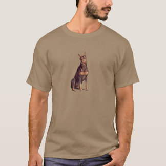 T-shirt Doberman (assis rouge)