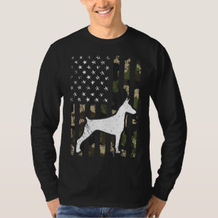 T-shirt Doberman Camouflage Drapeau Usa