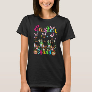 T-shirt Doberman Chien Oreille de Lapin Pâques Équipe Dobe