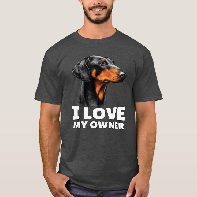 T-shirt Doberman Chien Propriétaire d'animal de compagnie  (Devant)