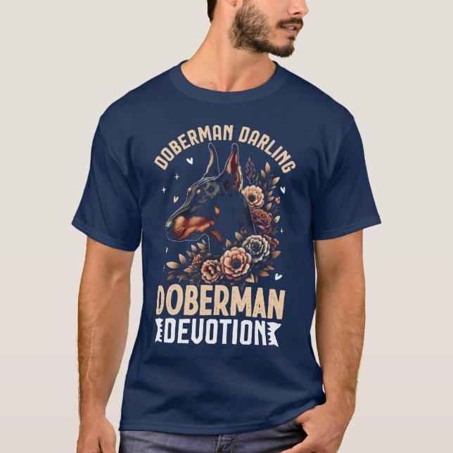 T-shirt Doberman Darling, Doberman Devotion Chien (Devant)