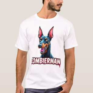 T-shirt Doberman Dobie Doby Dobermann Chien Zombie Hallowe