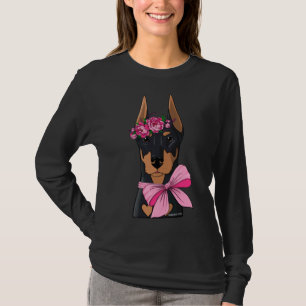 T-shirt Doberman Flower Girl
