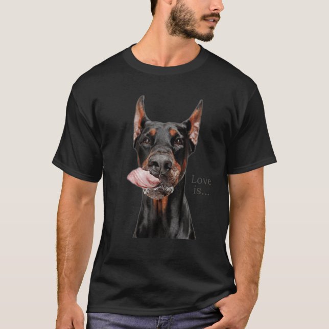 T-shirt Doberman Lover Doberman Pinscher Chien Maman Papa (Devant)