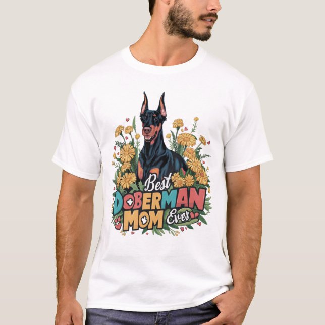 T-shirt Doberman Maman (Devant)