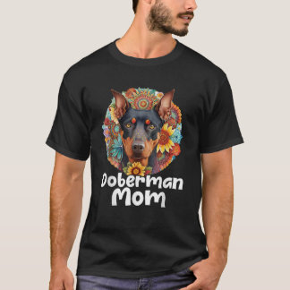 T-shirt Doberman Maman Fête des Mères Amoureux des chiens 