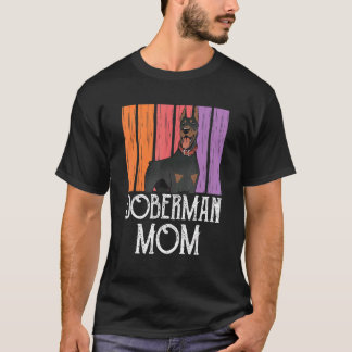 T-shirt Doberman Maman Fille Chien Chien Chien Chien Anima