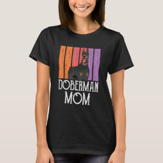 T-shirt Doberman Maman Fille Chien Chien Chien Chien Anima