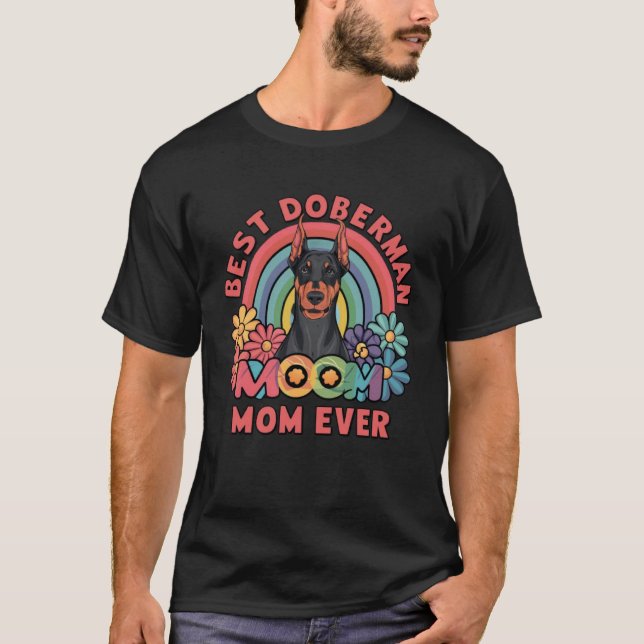 T-shirt Doberman Maman Jamais (Devant)