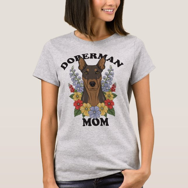 T-shirt Doberman Maman Jamais (Devant)