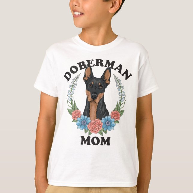 T-shirt Doberman Maman Jamais (Devant)