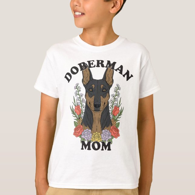 T-shirt Doberman Maman Jamais (Devant)