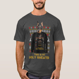 T-shirt Doberman Maman Papa Chien Vilain Chandail de Noël