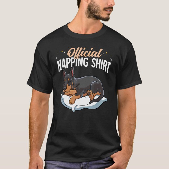 T-shirt Doberman Officiel faisant la sieste (Devant)