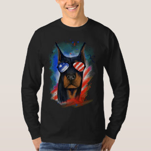 T-shirt Doberman patriotique Doberman Doberman Pinscher