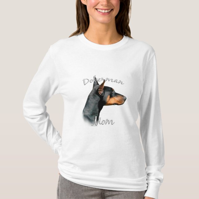 T-shirt Doberman Pinscher (blk) Maman 2 (Devant)