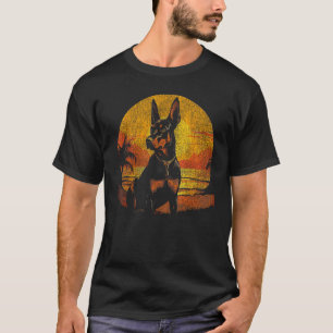 T-shirt Doberman Pinscher Branché Rétro Vintage 80s Couche