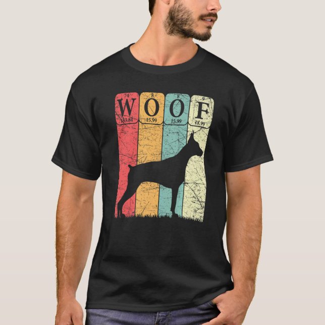 T-shirt Doberman Pinscher Chien Éléments du tableau périod (Devant)