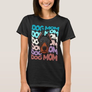 T-shirt Doberman Pinscher Chien Maman Retro Chien Vintage