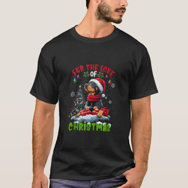 T-shirt Doberman Pinscher Christmas Tree Decorations Dog L (Devant)