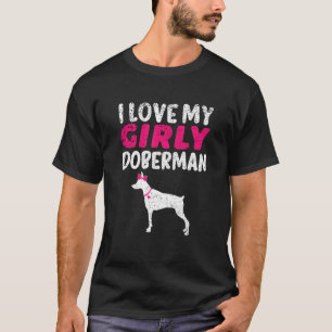 T-shirt Doberman Pinscher Girl Girl Dog Genre Reveal Cu