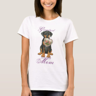 T-shirt Doberman Pinscher Heart Mom