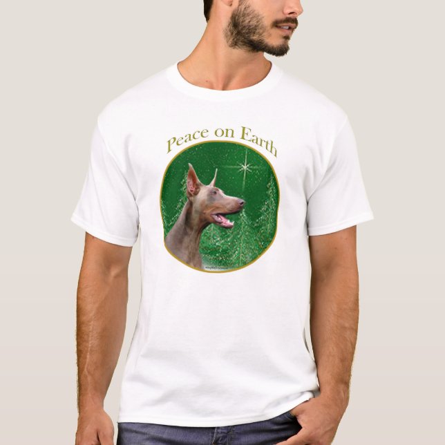 T-shirt Doberman Pinscher (isabella) Paix (Devant)